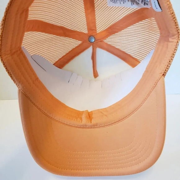 The Rolling Stones  American Eagle Mens Orange/White Mesh,Snapback Trucker Hat. - Picture 5 of 7